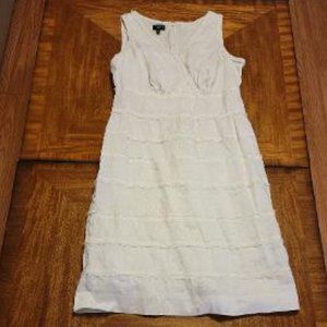 Talbots White Sleeveless Dress